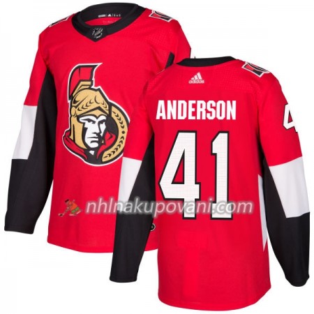 Ottawa Senators Dresy Craig Anderson 41 Červená 2017-2018 Adidas Authentic - Pánské